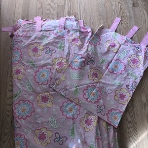 Pottery Barn Kids flower duvet cover & pillow case